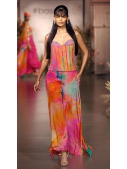 Basanti Kapde aur Koffee - The Sunscape Drift Corset Blouse With Sharara