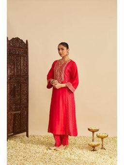 Sheetal Batra - Esra - Red Long Chauga With Salwar
