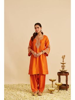 Sheetal Batra - Jeriah - Orange Short Chauga With Salwar