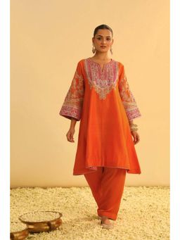 Sheetal Batra - Mohsina - Orange Short Kalidaar Choga With Salwar