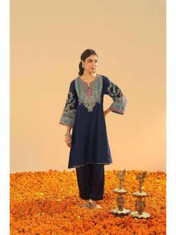 Sheetal Batra - Mohsina - Dark Blue Short Kalidaar Chauga With Salwar And Dupatta