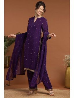 RIRASA - Akshara Purple Kameez With Pant And Dupatta