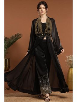 RIRASA - Keshava Black Bralette With Cape And Pant