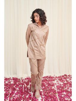 RIRASA - Chatura Nude Hand Embroidered Co-Ord Set