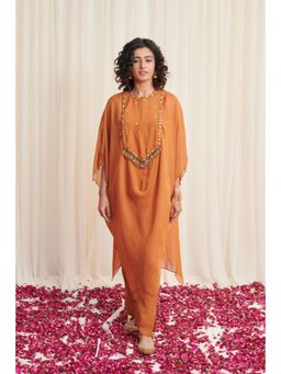 RIRASA - Karkata Mustard Organza Embroidered Kurta With Pants