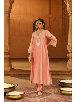 Sheetal Batra - Sanvi - Off Rose Long Choga With Salwar