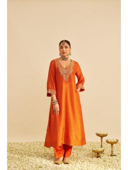 Sheetal Batra - Zaliyah - Orange Long Chauga With Salwar And Dupatta