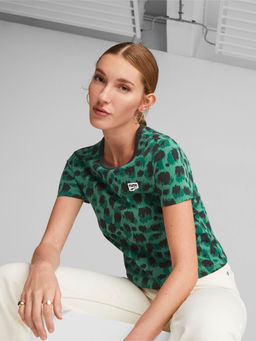 Puma - Downtown Womens Green T-Shirt