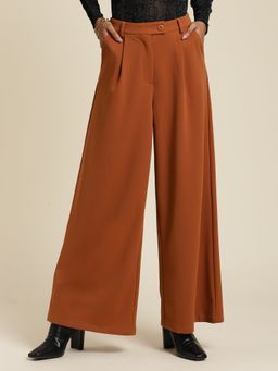 Label Ritu Kumar - Tan Flared Pants