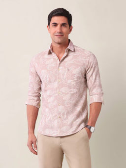 U.S. POLO ASSN. - Men All Over Floral Printed Regular Mauve Shirt
