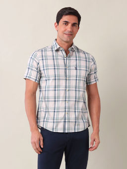 U.S. POLO ASSN. - Men Duplin Checked Tailored Fit Multi-Color Shirt
