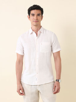 U.S. POLO ASSN. - Men Tailored Fit Solid Pink Shirt