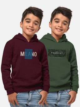 HELLCAT - Trendy Printed Multi-Colour Full Sleeve Hoodies For Boys (Pack of 2)