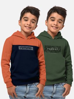 HELLCAT - Trendy Printed Multi-Colour Full Sleeve Hoodies For Boys (Pack of 2)