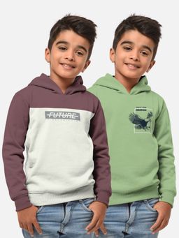 HELLCAT - Trendy Printed Multi-Colour Full Sleeve Hoodies For Boys (Pack of 2)
