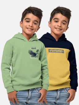 HELLCAT - Trendy Printed Multi-Colour Full Sleeve Hoodies For Boys (Pack of 2)