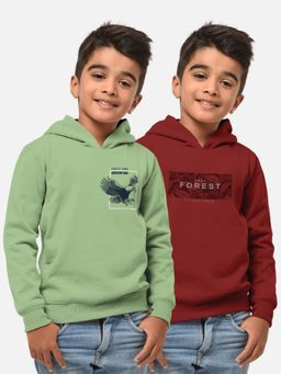 HELLCAT - Trendy Printed Multi-Colour Full Sleeve Hoodies For Boys (Pack of 2)
