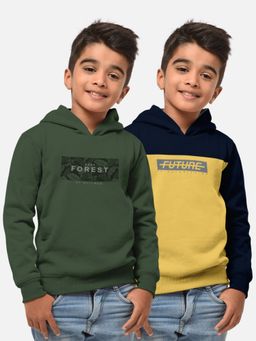 HELLCAT - Trendy Printed Multi-Colour Full Sleeve Hoodies For Boys (Pack of 2)