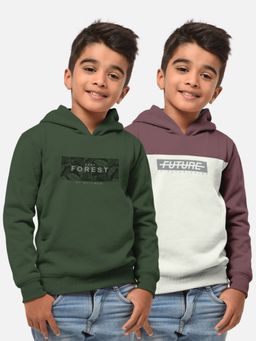 HELLCAT - Trendy Printed Multi-Colour Full Sleeve Hoodies For Boys (Pack of 2)