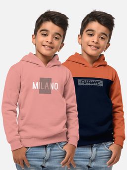HELLCAT - Trendy Printed Multi-Colour Full Sleeve Hoodies For Boys (Pack of 2)