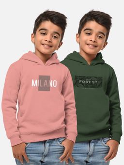 HELLCAT - Trendy Printed Multi-Colour Full Sleeve Hoodies For Boys (Pack of 2)