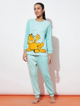 Spunkies - Girls Cotton Turquoise Night Wear (Set of 2)