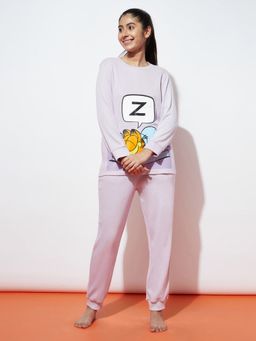 Spunkies - Girls Cotton Purple Night Wear (Set of 2)