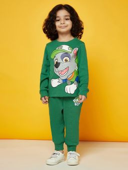 Spunkies - Boys Cotton Green Night Wear (Set of 2)