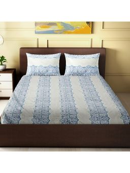 Happy Hues - Twilight King Size Bed Sheet With 2 Cushion Covers 100% Cotton 250 Tc