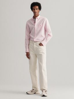 GANT - Men Pink Solid Regular Fit Shirt