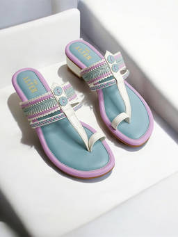 THE ALTER - Zuni Blue Kohla Block-Heeled Sandals