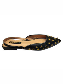 D'Shoe Lounge - Studded Pointed Toe Slingback Flats