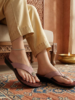 Global Step - Everyday Comfort Pink Open Toe Flats