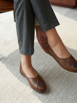 Global Step - Autumn Leaf Comfort Brown Ballerinas