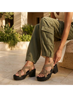 Global Step - Urbanedge Block Beige Heels