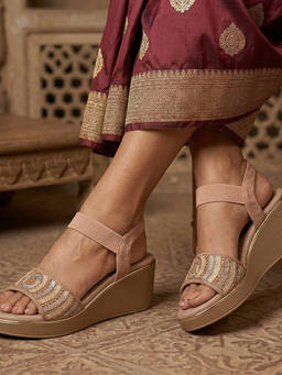 Global Step - Aura Wedge Pink Heels