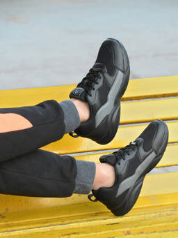 Off Limits - Hachiko Black Lace Up Sneaker