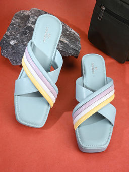 Pelle Albero - Blue Wedge Sandals