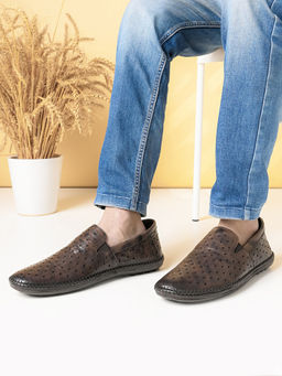 Pelle Albero - Brown Leather Casual Mojari