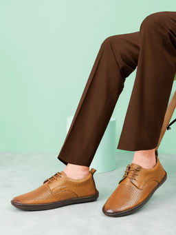 Pelle Albero - Men Tan Colour Leather Casual Comfort Shoes