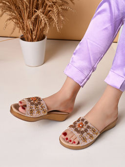 Pelle Albero - Women Beige Faux Leather Flats