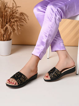 Pelle Albero - Women Black Faux Leather Flats