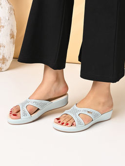 Pelle Albero - Women Blue Faux Leather Flats
