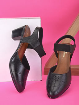 Pelle Albero - Black Leather Block Heels