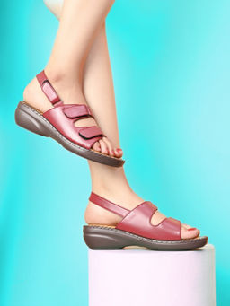 Pelle Albero - Brown Orthopedic Flat Sandals