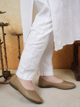 Pelle Albero - Flat Beige Leather Loafers