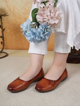 Pelle Albero - Flat Tan Leather Loafers