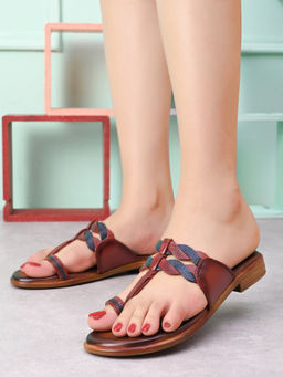 Pelle Albero - Burgundy Leather Comfort Flats