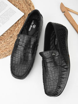 Pelle Albero - Men'S Black Slip On Casual Loafer
