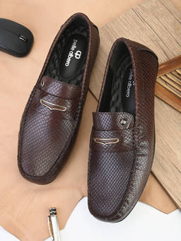 Pelle Albero - Men'S Brown Slip On Casual Loafer